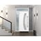 Vdomdoors Steel Door Deux 6500 White Sidelight and Transom Window Stainless Inserts Single Modern Painted-W36 DEUX6500EXD-WS-W36+12 x H80+16-Right-hand Inswing - alternate 1