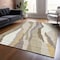 Homeroots 3' X 5' Beige Brown And Gray Abstract Washable Indoor Outdoor Area Rug 600936 - alternate 2