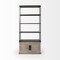 Homeroots 90" Brown Iron and Wood Three Tier Bookcase 380594 - alternate 1