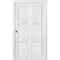 Sartodoors Sliding Closet Bi-fold Doors, Lucia 2661 White Silk, Sturdy Tracks Moldings Trims Hardware Set, W LUCIA2661BF-BEM-72 x 84 (2* 36x84) - alternate 1