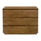 Homeroots 24" Tan Solid Wood Distressed Three Drawer Nightstand 612089 - alternate 1