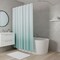 Homeroots 72" White And Sea Green Ombre Shower Curtain 484081 - alternate 2