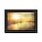 Homeroots Yellow Sunset Boats In Marina Black Framed Print Wall Art 529607 - alternate 2