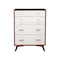 Homeroots 38" Brown and White Solid Wood Four Drawer Chest 524153 - alternate 1