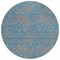 Homeroots 8' Teal Blue And Pink Round Abstract Washable Indoor Outdoor Area Rug 599840 - alternate 2