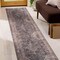 World Rug Gallery Charcoal Flatweave Rug - Traditional Pattern, Washable and Easy to Maintain 2 ft 6 in x 6 ft Runner WR172CHARCOAL26X6 - alternate 1