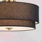 Vaxcel Burnaby Gold Brass Mid-Century Modern Semi Flush Mount Ceiling Light Black Linen Drum Shade C0308 - alternate 2