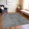 Homeroots 8' X 10' Gray And Smoky Black Abstract Washable Indoor Outdoor Area Rug 609319 - alternate 2