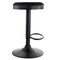 Elama 2 Piece Backless Adjustable Fabric Bar Stool in Black with Black Base ELM-7229-BLK - alternate 2