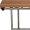 Homeroots 30" Brown Wall Mount Teak Rectangular Shower Bench With Legs 549357 - alternate 2