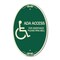 Signmission ADA Access for Assistance Ring Bell With New, 12 In X 18 In Architectural, Heavy Gauge Aluminum A-OV-G-1218-24352 - alternate 1