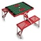 Picnic Time Family Of Brands Arkansas Razorbacks - Football Field - Picnic Table Portable Folding Table, Red 811-00-100-035-0 - alternate 1