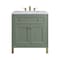 James Martin Vanities Chicago 30 in. Single Vanity, Smokey Celadon, w/ 3 CM Carrara Marble Top 503-V30-SC-3CAR - alternate 1