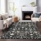 Homeroots 9' X 12' Black Ivory And Gray Oriental Washable Indoor Outdoor Area Rug 598026 - alternate 2