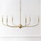 Jonathan Y Ainsley 35" 6-Light Grand Traditional Farmhouse Adjustable Swooping Arm Candle-Style Metal LED Chand JYL9562B - alternate 2