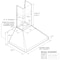 Victory 30-Inch 600 CFM Wall Mount Range Hood in Stainless Steel, Baffle Filters, Dimmable LED Lights Elegant-30 - alternate 2
