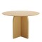 Homeroots 45" Beige Solid Wood Pedestal Base Round Top Dining Table 712168 - alternate 1
