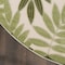 Homeroots 5' Ivory And Green Round Palm Leaf Indoor Outdoor Area Rug 548143 - alternate 2