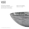 Vigo Giovanni Titanium Gray Glass 17 in. L x 17 in. W x 6 in. H Round Vessel Bathroom Sink VG07050 - alternate 2