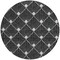 Homeroots 8' Black Gray And Ivory Round Geometric Washable Indoor Outdoor Area Rug 594685 - alternate 2