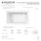 Kingston Brass 60" Acrylic Rectangular 2-Wall Corner Alcove Tub, Right Hand Drain, Glossy White VTAP6036R22TS - alternate 2