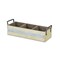 Homeroots 15" Antiqued White Solid Wood And Metal Box 487955 - alternate 2