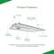 Beyond Led Technology LED Linear High Bay, Adj Watt 240W-270W-310W, 36240-46810 Lumens, 5000K, White Housing BLT-LHBC(240/270/300)W-50KLV-S - alternate 2