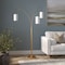 Homeroots 83" Brass Three Light Tree Floor Lamp With White Frosted Glass Drum Shade 523351 - alternate 2