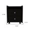 Homeroots 22" Wood Two Drawer Nightstand 473301 - alternate 2