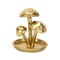 Homeroots 5in Gold Cast Iron Three Mushroom Trinket Tray 634788 - alternate 1