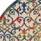 Homeroots 8' Ivory Blue Orange And Green Round Trellis Indoor Outdoor Area Rug 546799 - alternate 2