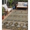 Homeroots 5' X 8' Chocolate Taupe And Gold Tribal Washable Indoor Outdoor Area Rug 615405 - alternate 1