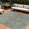 Homeroots 8' X 10' Fern Green And Gray Southwestern Washable Indoor Outdoor Area Rug 587047 - alternate 1