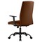 Leisuremod Evander Office Chair in Upholstered Leather & Iron Frame with Swivel & Tilt, Dark Brown EO19DBRL - alternate 2