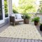 Homeroots 3' X 5' Gold And Beige Geometric Washable Indoor Outdoor Area Rug 595733 - alternate 2