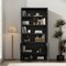 Manhattan Comfort Rivington 40in Bookcase Cabinet in Black BC006-BK - alternate 2