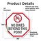 Signmission No Bikes Beyond This Point, 10 Inch X 10 Inch, Vinyl Decal OC-D-10-75 - alternate 2