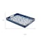 Homeroots 16" Blue And White Geometric Star And Trees Serving Tray With Handles 634487 - alternate 2