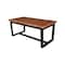 Whitewood Industries Live Edge Solid Wood Coffee Table, Bourbon Oak/Black OT142-23C - alternate 1
