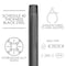 Ace Trading - Nipple 1/2 in. MIP each X 1/2 in. D MIP Black Steel 4 in. L Nipple 300UP12X4 - alternate 2