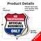 Signmission No Trespassing Shield Sign Official Busi, 6 inch X 6 inch, Vinyl Decal, 2PK SHI-D-2PACK-6-415 - alternate 2