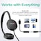 Venturex Stereo Kids Learning Phone & Computer Headphone, 3.5mm & USB-C Adapter, Black, 50PK K22 - alternate 2