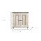 Homeroots 28" Distressed White Solid Wood Nightstand With Storage 555409 - alternate 2
