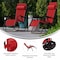 Flash Furniture Red Mesh Zero Gravity Lounge Chair, 2PK 2-GM-103122SS-RD-GG - alternate 2