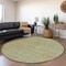 Homeroots 8' Wheat And Sage Round Striped Washable Indoor Outdoor Area Rug 615676 - alternate 2