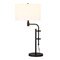 Homeroots 32" Black Metal Adjustable Table Lamp With White Drum Shade 524523 - alternate 2
