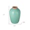Homeroots 13" Aqua And Terra Cotta Ceramic Round Table Vase 565440 - alternate 2