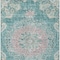 Homeroots 5' X 8' Teal Blue Floral Medallion Washable Indoor Outdoor Area Rug 607855 - alternate 2