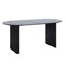 Homeroots 67" Black Solid Wood Sled Base Oval Dining Table 712226 - alternate 2