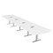 Skutchi Designs 18 Person Conference Table With Power Unit | 18' Arc Rectangle Table | Harmony Series HAR-AREC-48X216-T-W960-ESIL - alternate 1